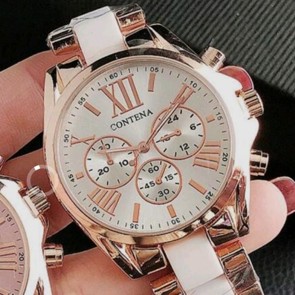 NWOT Contena Womens Wrist Watch, Rose Gold & White - Picture 3 of 5